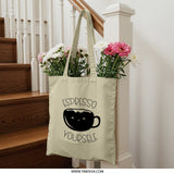 Espresso Yourself Tote Bag, Coffee Lover Gift, Funny Quote Bag, Cute Coffee Design, Unique Tote, Everyday Bag, Shopping Bag, Gift Idea - Tawshia