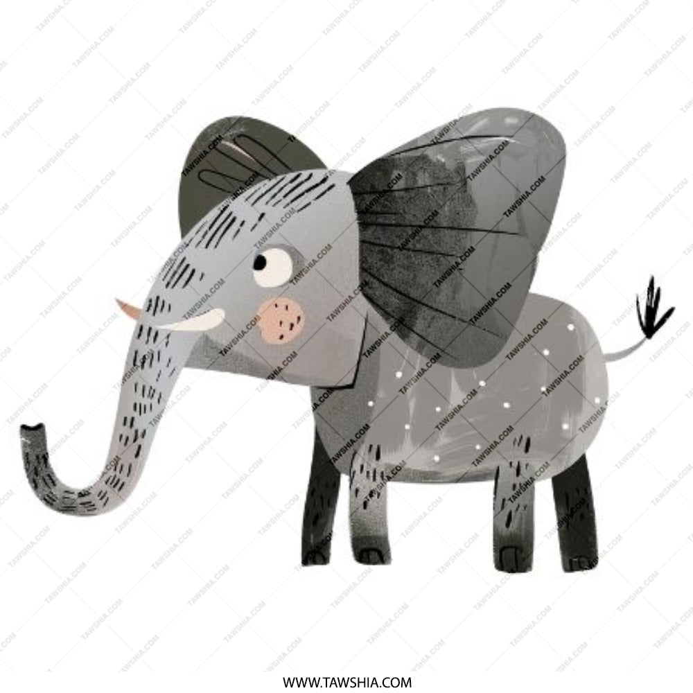 Cute Elephant Pinback Button, Baby Animal Badge, Cartoon Elephant Pin, Gift for Elephant Lovers, Zoo Animal Button, Party Favor Pin - Tawshia