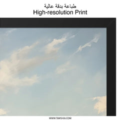 Abstract Sky Wall Art, Cloudscape Painting Print, Atmospheric Wall Decor, Dreamy Sky Art, Modern Wall Art - Tawshia