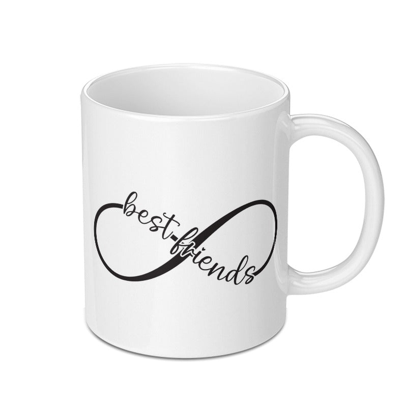 Best Friends Infinity Mug, Friendship Gift, Gift For Bestie, Personalized Mug, Best Friend Forever Mug, Special Friend Mug, Coffee Mug - Tawshia