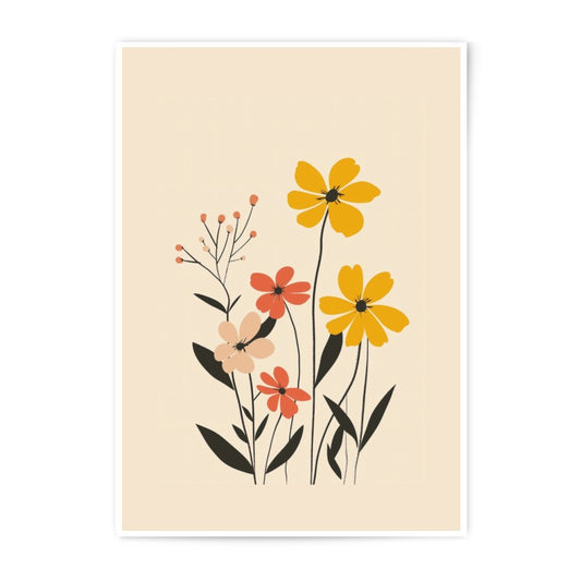 Floral Photographic Print, Botanical Wall Art, Minimalist Flower Decor, Modern Home Decor, Flower Illustration Print, Floral Art Print - Tawshia