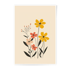 Floral Photographic Print, Botanical Wall Art, Minimalist Flower Decor, Modern Home Decor, Flower Illustration Print, Floral Art Print - Tawshia
