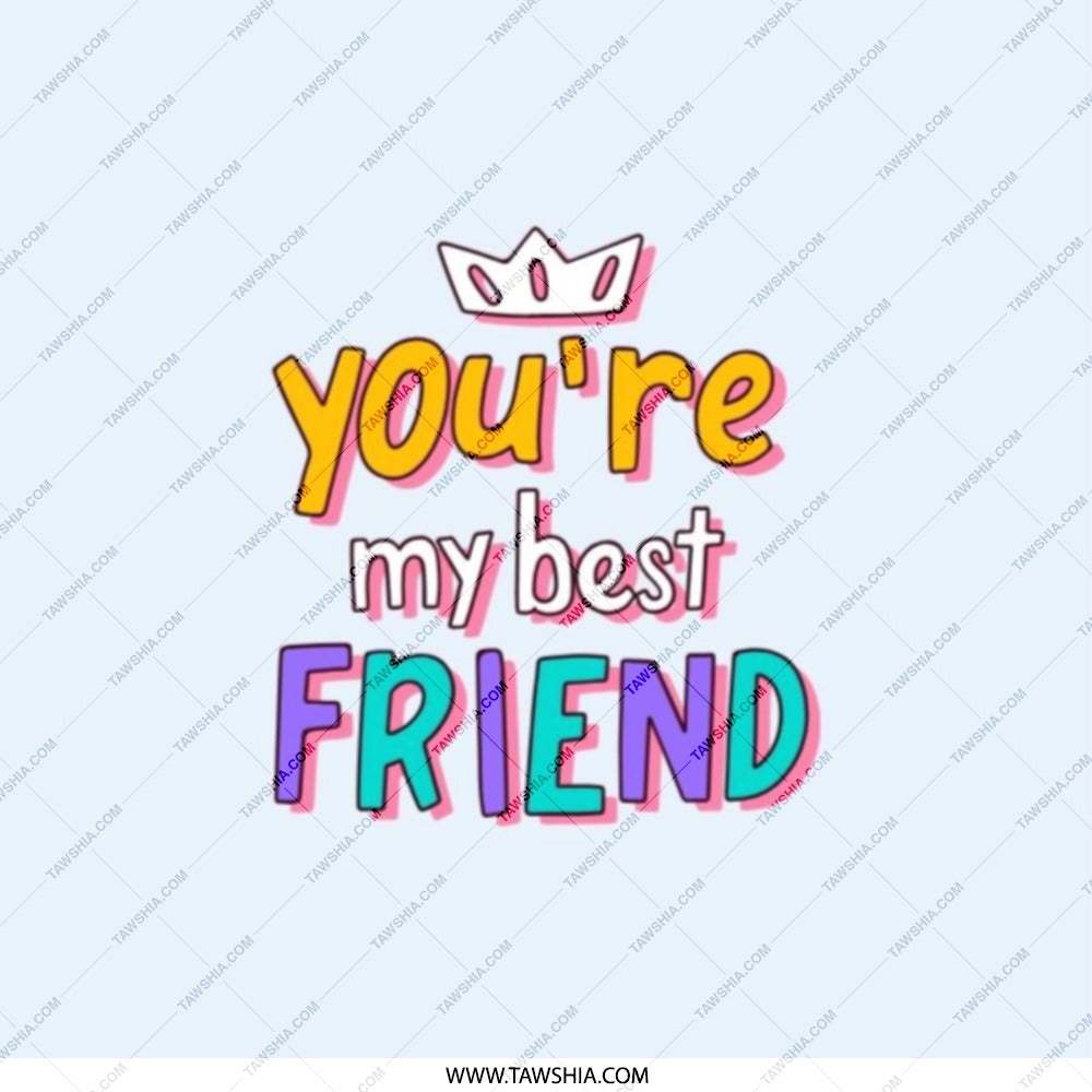 Best Friend Pocket Mirror, Cute Gift for Friend, You're My Best Friend Compact Mirror, Friendship Gift Idea, Small Mirror - Tawshia