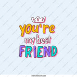 Best Friend Pocket Mirror, Cute Gift for Friend, You're My Best Friend Compact Mirror, Friendship Gift Idea, Small Mirror - Tawshia