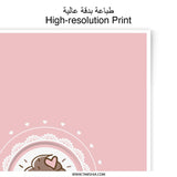 Cute Cupcake Photographic Prints, Pink Heart Art, Sweet Treat Decor, Kitchen Art, Dessert Illustration, Whimsical Print, Home Decor - Tawshia