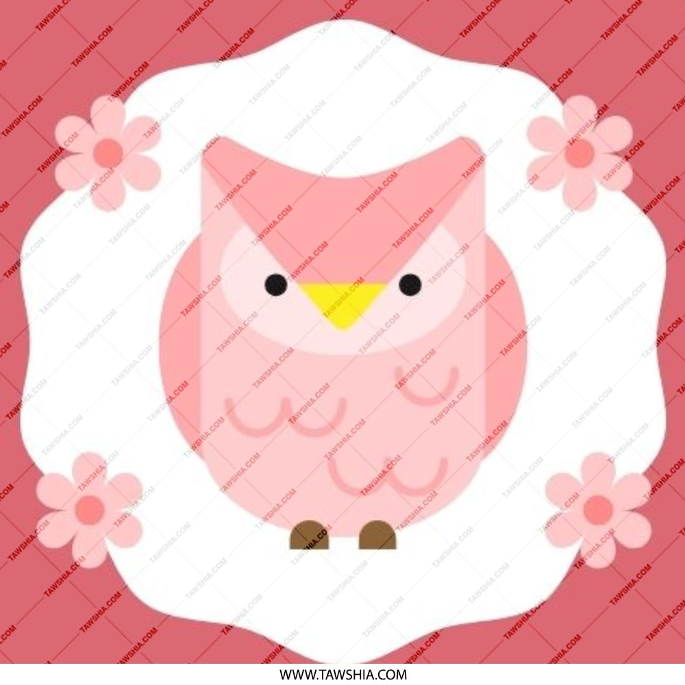 Cute Pink Owl Pinback Button, Floral, Round Badge, Kawaii Style, Pastel Colors, Owl Lover Gift, Adorable Accessory - Tawshia