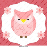 Cute Pink Owl Pinback Button, Floral, Round Badge, Kawaii Style, Pastel Colors, Owl Lover Gift, Adorable Accessory - Tawshia