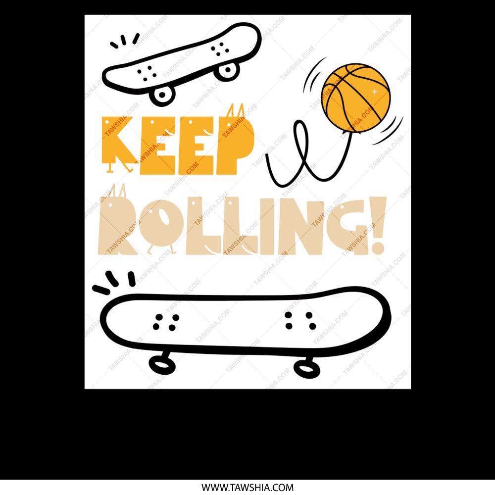 Keep Rolling Basketball Skateboard product