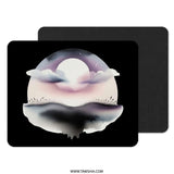 Watercolor Moon Mouse Pad, Pastel Sky Desk Mat, Night Sky Gaming Mat, Celestial Art Mousepad, Fantasy Landscape Computer Accessories - Tawshia
