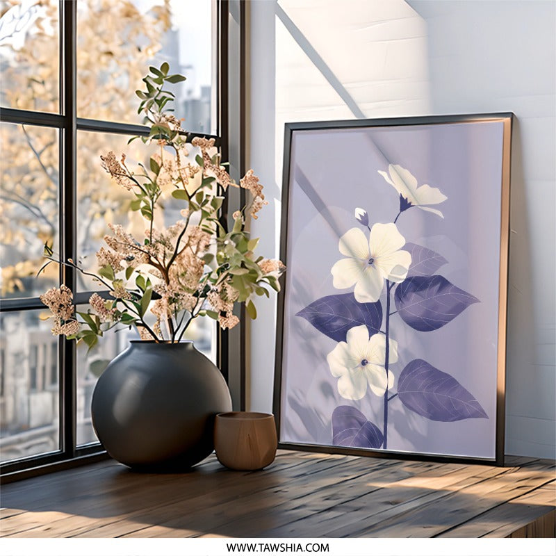 Floral Wall Art, Flower Print, Botanical Wall Decor, Floral Art Print, Floral Home Decor, Modern Wall Art, Flower Wall Art (138) - Tawshia