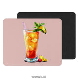 Tropical Drink Mouse Pad, Cocktail Art Mousepad, Beverage Lover Gift, Summer Vibes, Cool Desk Accessory, Unique Office Decor - Tawshia