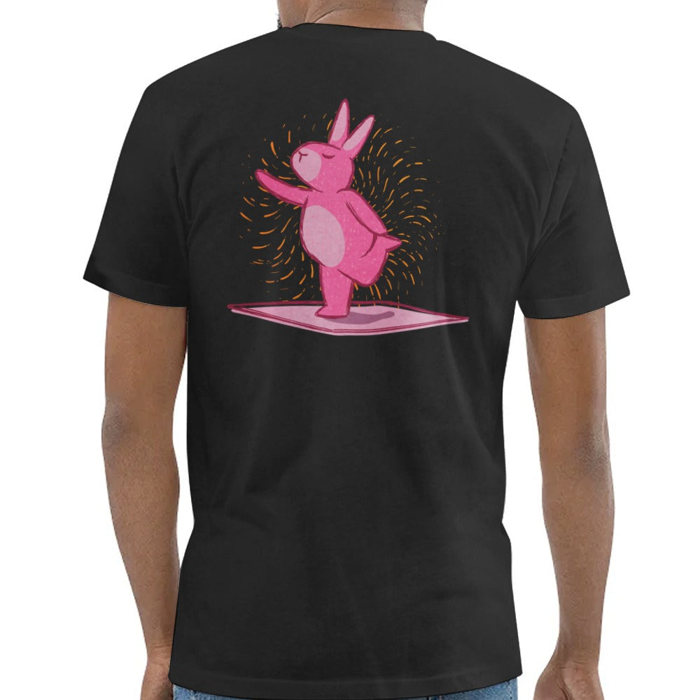 Colorful Bunny with Fireworks Graphic T-Shirt product type