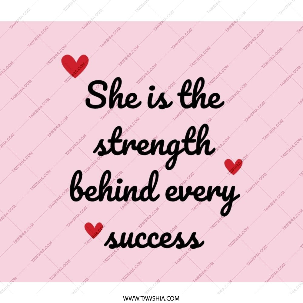 Strength Behind Success Backpack, Motivational Bag, Inspirational Quote, Gift for Her, Everyday Backpack, Heart Design - Tawshia