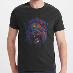 Vibrant Roaring Lion Graphic Design T-Shirt product type
