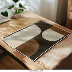 Abstract Shapes Photographic Prints, Minimalist Wall Art, Geometric Decor, Modern Home Decor, Earth Tone Art Prints, Brown Beige Photo - Tawshia