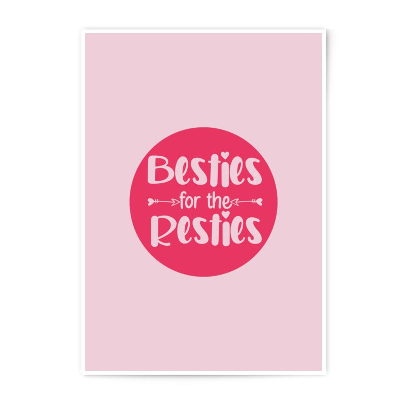 Besties Photographic Prints, Friends Art Print, Best Friend Gift, Room Decor, Colorful Wall Art, Bestie Gift Idea, Quote Print - Tawshia