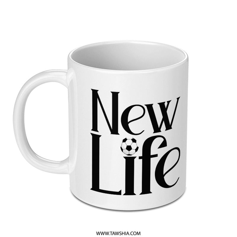 New Life Soccer Themed Mug Cup Gift Product