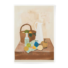 Still Life Photographic Print, Fruit Basket Art Print, Kitchen Art, Modern Still Life, Contemporary Home Decor, Tabletop Scene - Tawshia
