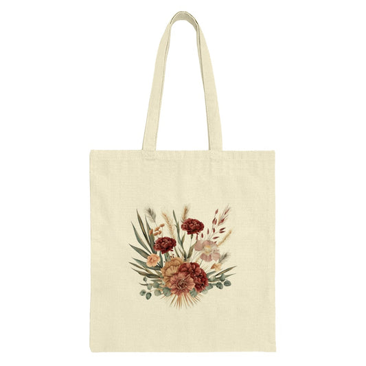 Floral Bouquet Tote Bag, Botanical Design Handbag, Stylish Everyday Tote, Gift for Her, Trendy Shopping Bag, Flower Power Carryall - Tawshia