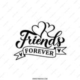Friends Forever Pillow, Friendship Decor, Best Friend Gift, Sentimental Pillow, Decorative Pillow, Quote Pillow, Black and White Pillow - Tawshia