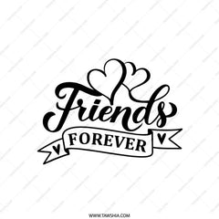 Friends Forever Pillow, Friendship Decor, Best Friend Gift, Sentimental Pillow, Decorative Pillow, Quote Pillow, Black and White Pillow - Tawshia