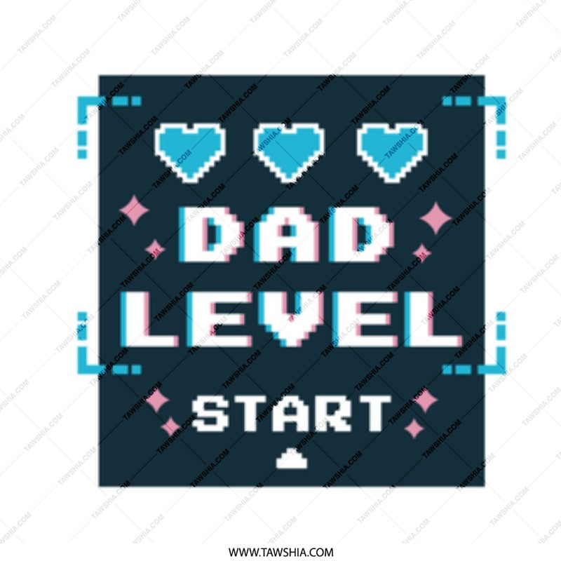 Dad Level Start Gaming Pixel Art Design product