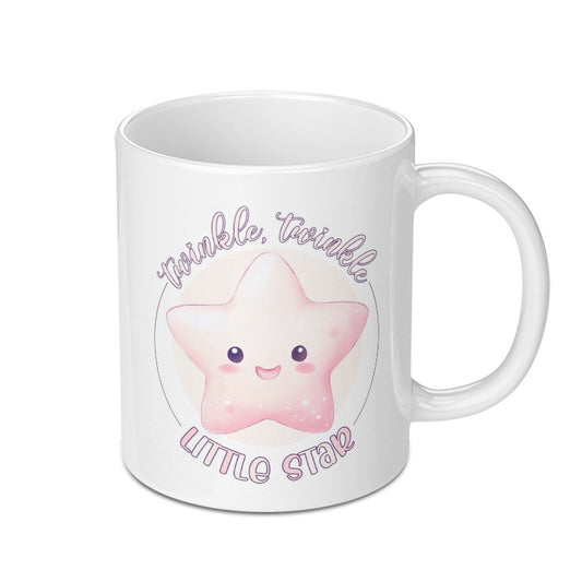 Twinkle Little Star Mug, Cute Starry Coffee Cup, Kawaii Mug, Nursery Decor, Kids Mug, Gift for New Mom, Baby Shower Gift - Tawshia