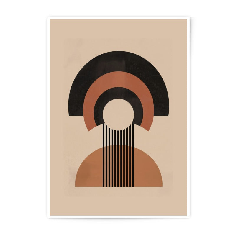 Abstract Geometric Photographic Print, Mid Century Modern Art Print, Minimalist Wall Decor, Bauhaus Style Print, Arch Art, Home Decor - Tawshia