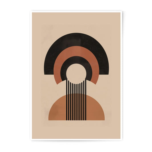 Abstract Geometric Photographic Print, Mid Century Modern Art Print, Minimalist Wall Decor, Bauhaus Style Print, Arch Art, Home Decor - Tawshia