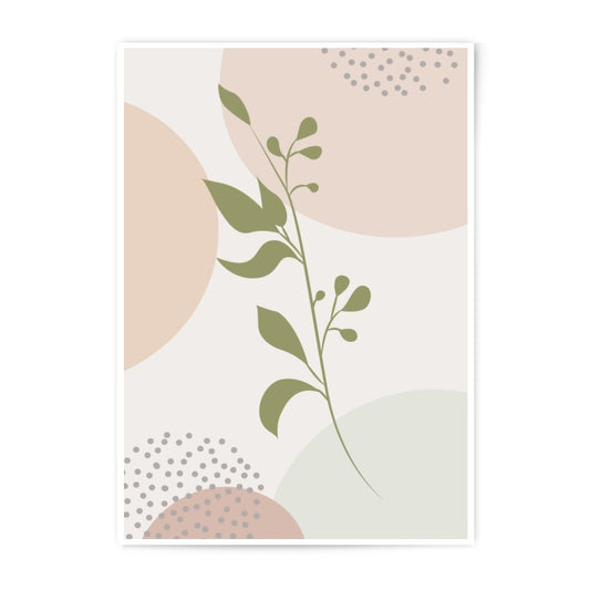 Botanical Photographic Print, Abstract Art Print, Minimalist Wall Art, Modern Home Decor, Neutral Colors, Plant Art, Circle Shapes - Tawshia