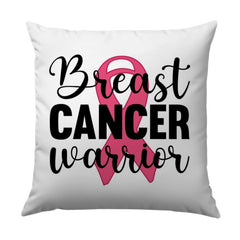 Breast Cancer Warrior Pillow, Pink Ribbon Design, Inspirational Gift, Survivor Support, Hope Decor, Awareness Pillow, Fight Like a Girl - Tawshia