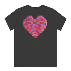 Pixelated Red and Pink Heart Design T-shirt product