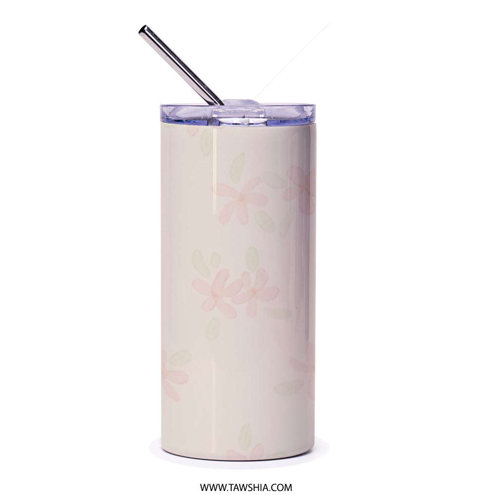 Floral Tumbler, Cookie Flower Tumbler, Baked Good Tumbler, Cherry Blossom Tumbler, Pretty Tumbler, Gift Tumbler, Heart Tumbler, Valentines - Tawshia
