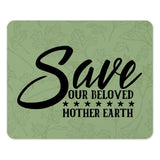 Earth Day MousePad, Save Our Planet, Green Floral Mouse Pad, Beloved Earth Mousepad, Environmental Mousepad, Mother Earth Mousepad - Tawshia