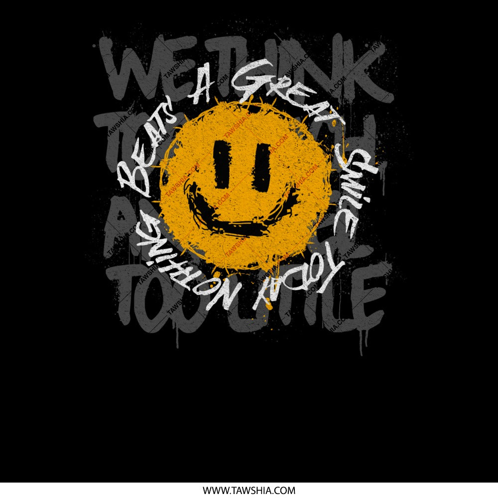 Smiley Face Design Abstract Art Fashion Product
