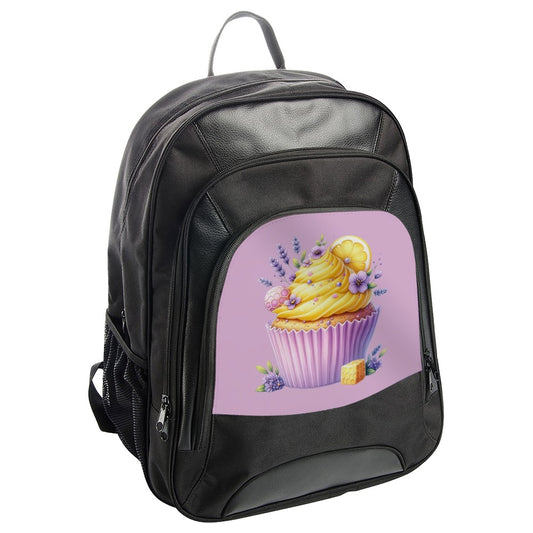 Lemon Cupcake Backpack, Sweet Treat Bag, Dessert Lover Gift, Foodie Backpack, Colorful Backpack, Unique Design Backpack (139) - Tawshia