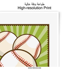 Baseball Photographic Print, Sports Art, Game Room Decor, Lets Play Ball, Baseball Lover Gift, Fan Art - Tawshia