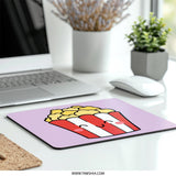 Cute Popcorn Mouse Pad, Kawaii Desk Decor, Movie Lover Gift, Gamer Accessories, Funny Mousepad - Tawshia