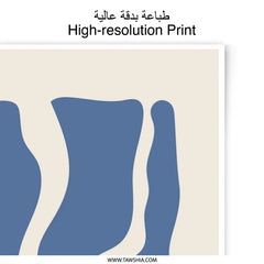 Abstract Photographic Print, Blue and Orange Wall Art, Modern Art Print, Minimalist Home Decor, Contemporary Art, Wall Decor - Tawshia