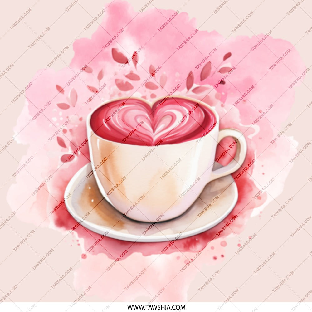 Heart Latte Art Mirror, Coffee Lover Gift, Pocket Mirror, Aesthetic Mirror, Valentines Day Gift, Cute Mirror for Women, Coffee Design - Tawshia