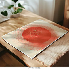 Abstract Red Sphere Photographic Print, Modern Art Wall Decor, Circle Artwork, Home Office Art, Geometric Print, Contemporary Design - Tawshia