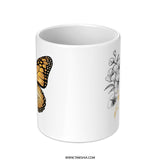 Butterfly Mug, Motivational Mug, Floral Coffee Mug, Inspirational Gift, Take Time Good Things, Nature Lover Gift, Butterfly Lover Mug - Tawshia