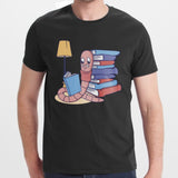 Bookworm Reading by Lamp Graphic T-shirt product