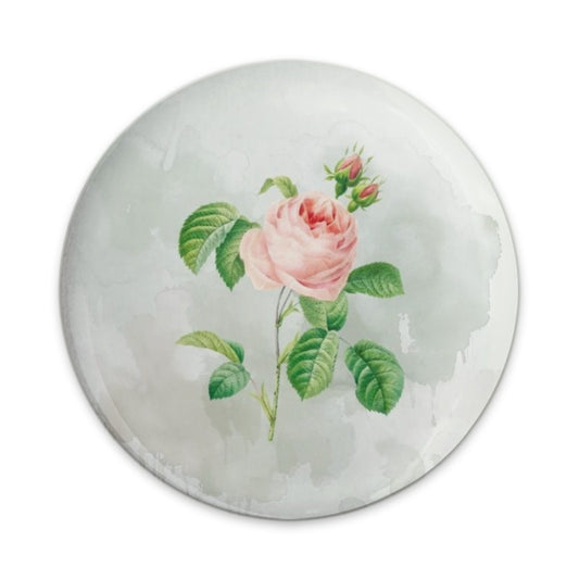 Pink Rose Pinback Button, Floral Button, Vintage Botanical, Rose Flower Pin, Aesthetic Button, Trendy Accessories, Gift for Her - Tawshia