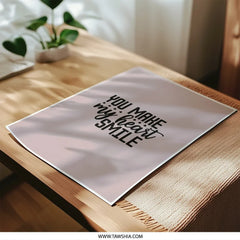 You Make My Heart Smile Print, Love Quote Photographic Prints, Positive Affirmation Decor, Home Wall Art Prints, Motivational Prints - Tawshia