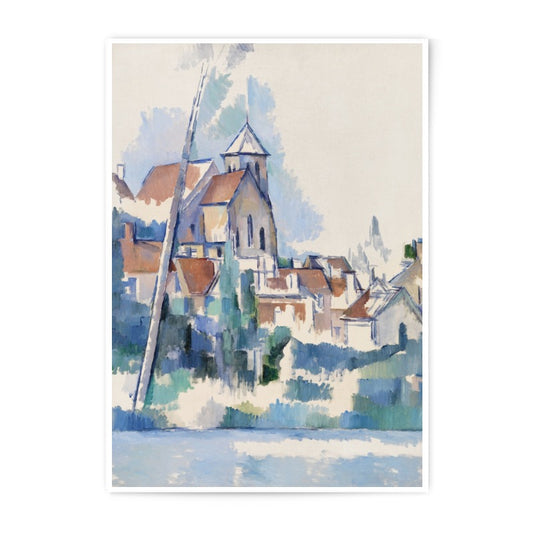 Church at Auvers, Cezanne, Photographic Print, Impressionist Art, Landscape Painting, Vintage Wall Art, Home Decor, French Art Print - Tawshia