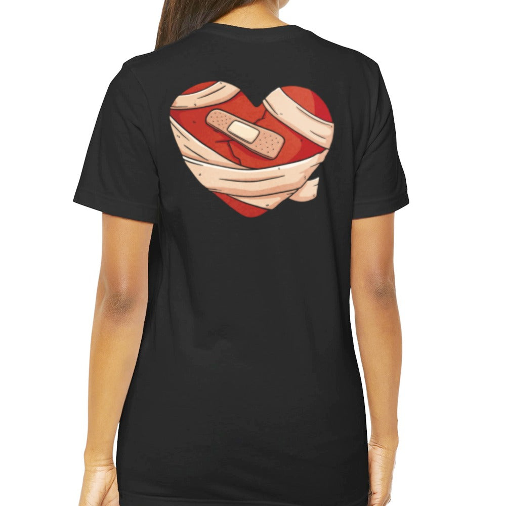 Heart Bandage Graphic Design on a Casual Shirt product type