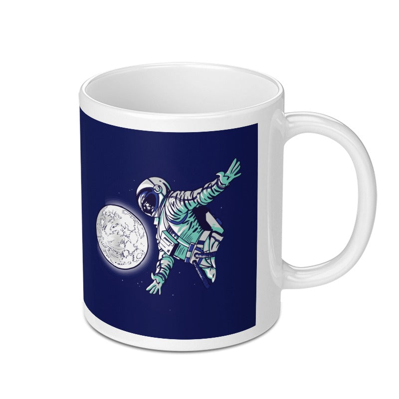 Astronaut Floating with Moon Design Mug product
