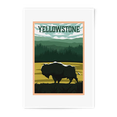 Yellowstone Photographic Print, Bison Art, National Park Decor, Wildlife Wall Art, Home Decor, Nature Photography, Yellowstone Poster - Tawshia
