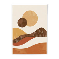 Minimalist Landscape Photographic Print, Abstract Mountain Scenery Photo, Earth Tone Wall Art, Modern Desert Art Print, Bohemian Home Decor - Tawshia